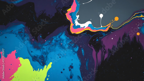 Abstract colorful background. Mixed media. 3d rendering, 3d illustration.