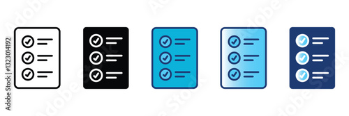 Task  Icon Set Multiple Style Collection