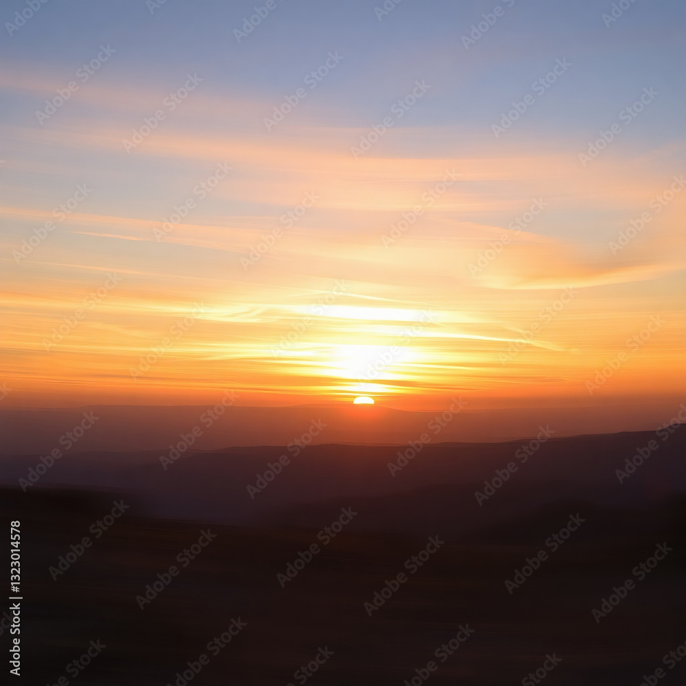 Fototapeta premium Breathtaking sunset over a tranquil landscape