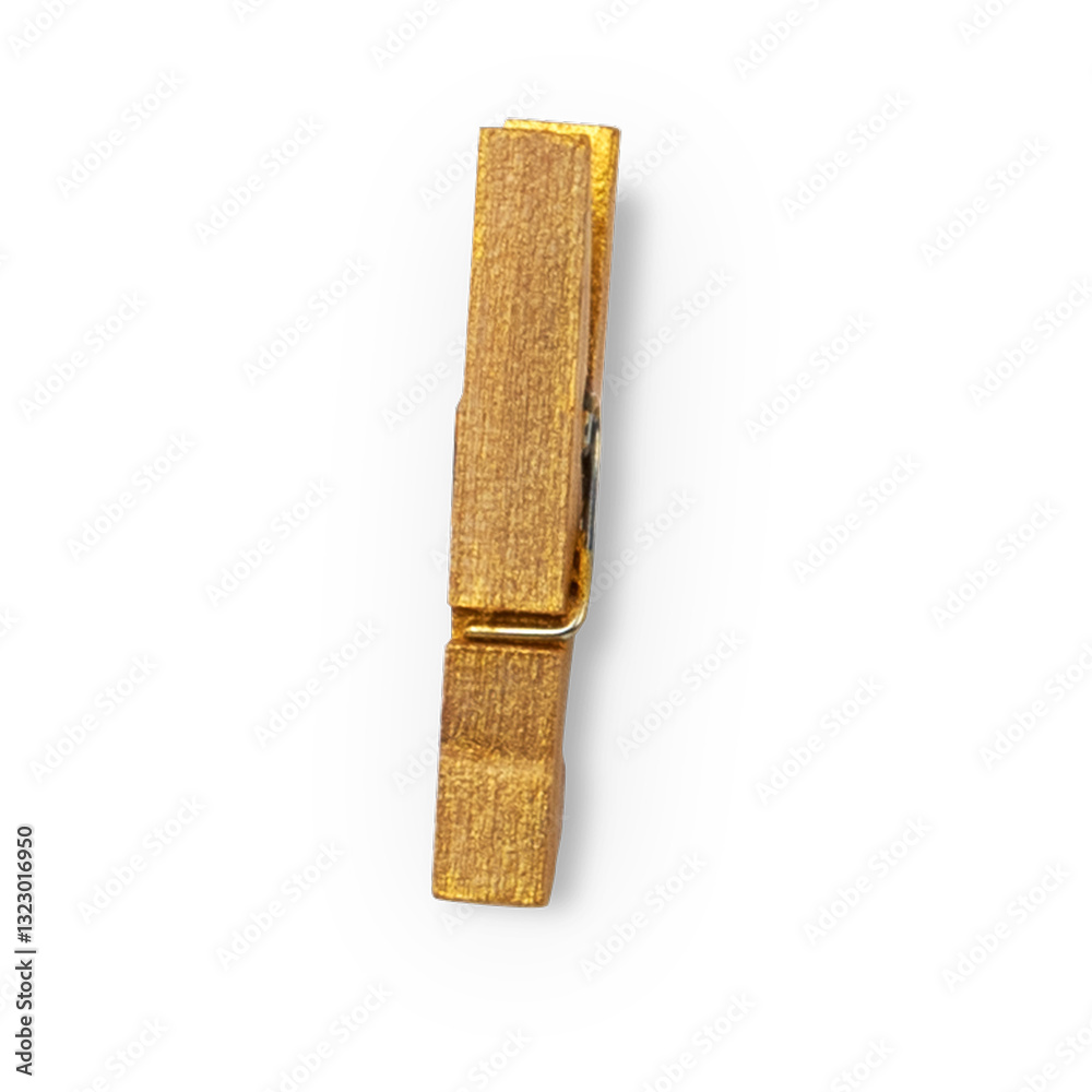 A small wooden paper clip with clipping path. Detail of One Wooden Clothespin or Clothes Peg Isolated on White Background, Eco Friendly Universal Clip. Single brown wooden clothespin A small wooden paper clip with clipping path. Detail of One Wooden Clothespin or Clothes Peg Isolated on White Background, Eco Friendly Universal Clip. Single brown wooden clothespin