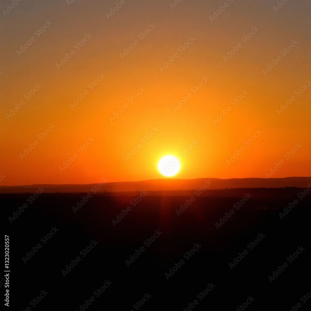 Obraz premium Breathtaking sunset over a tranquil landscape