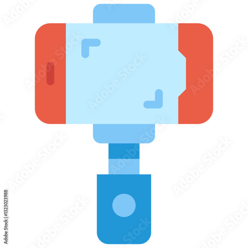 selfie stick flat icon