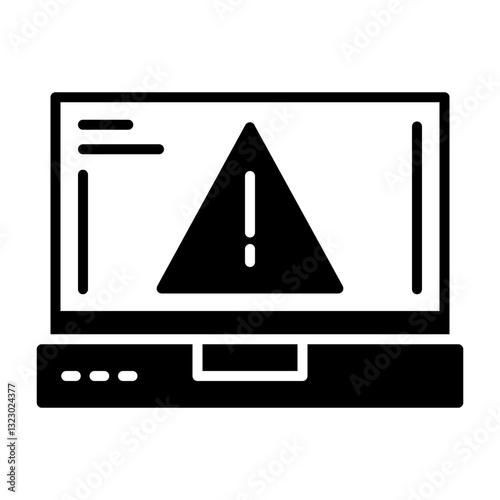 Error Laptop Interface Solid Icon