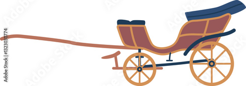 Elegant buggy retro carriage vector illustration
