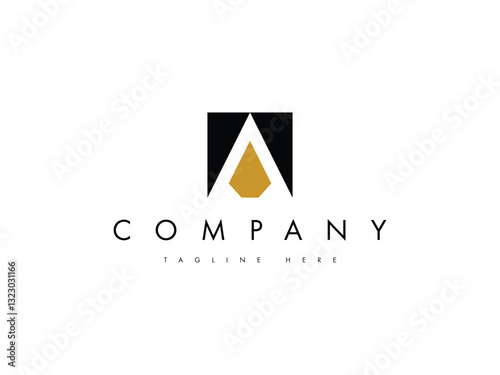 letter A diamond logo. Initial letter A with luxury diamond logo design