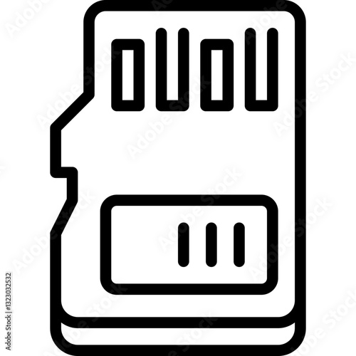 memory card line icon
