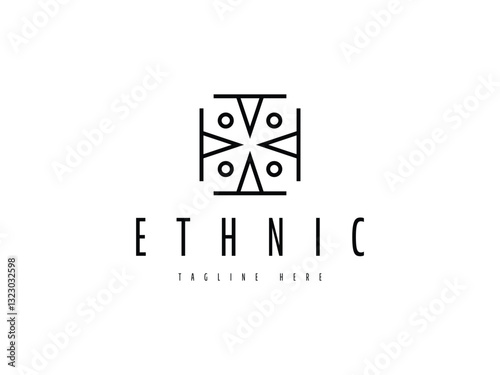 abstract creative ethnic logo design