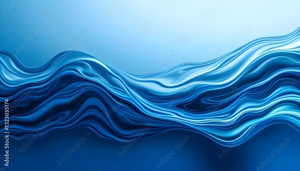 Fototapeta premium Vibrant and Smooth Liquid Color Waves Forming a Captivating Visual Design