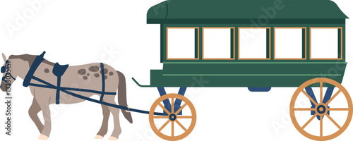 Horse and passenger vehicle carriage