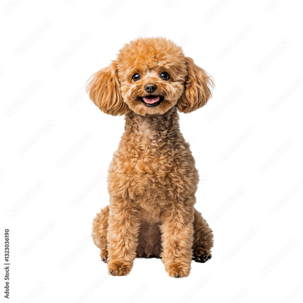 Cute toy poodle isolated on transparent background
Cute toy poodle isolated on transparent background