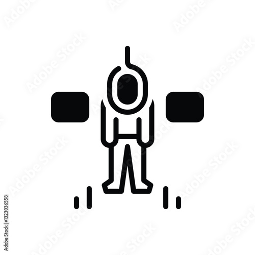 Black solid icon for death