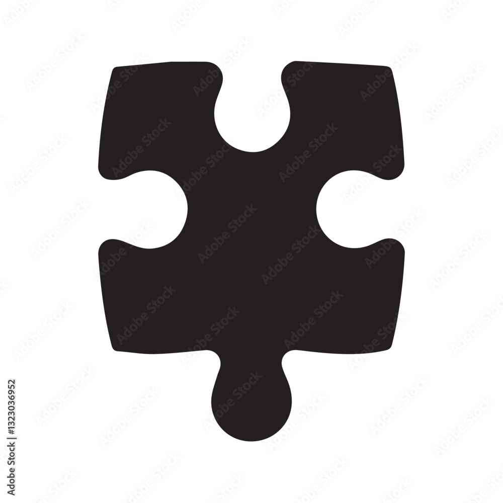 Puzzle Piece Silhouette for Creativity, Problem Solving, and Education Puzzle Piece Silhouette for Creativity, Problem Solving, and Education