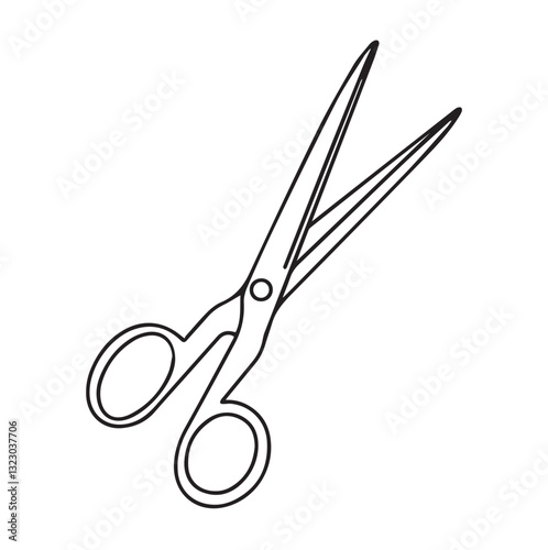 Sleek Scissors Illustration for Crafting and Design Essentials