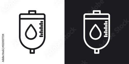Blood transfusion icons set in flat filled style.