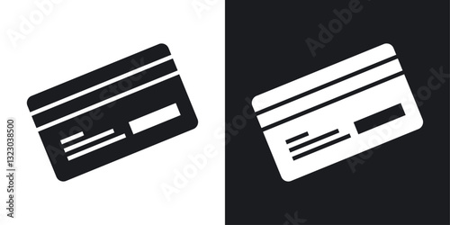Credit card icons set in flat filled style.