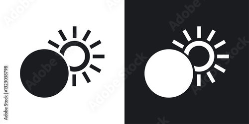Eclipse icons set in flat filled style.