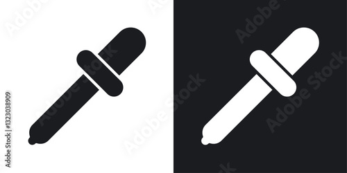 Eye dropper icons set in flat filled style.