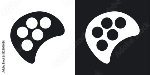 Palette icons set in flat filled style.