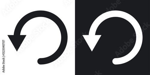 Rotate right icons set in flat filled style.