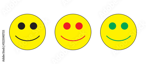 Set of emoticons linear icons. Emoji outline icons. Smile icons cartoon. Stickers emoticon. Vector flat icons for social media.