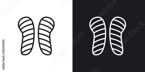 Soles icons set in flat filled style.