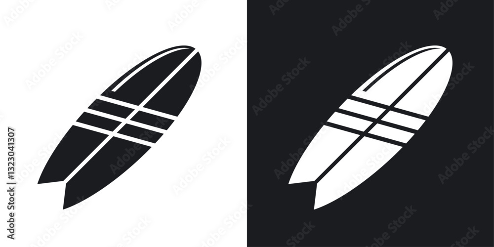 Surfing icons set in flat filled style. Surfing icons set in flat filled style.