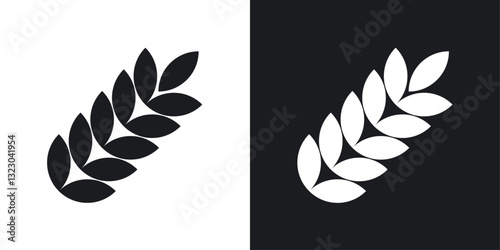 Wheat icons set in flat filled style.