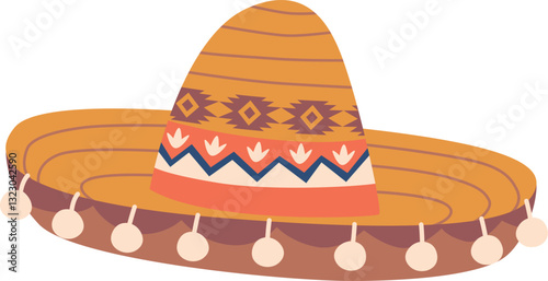 Mexico colorful sombrero hat vector illustration