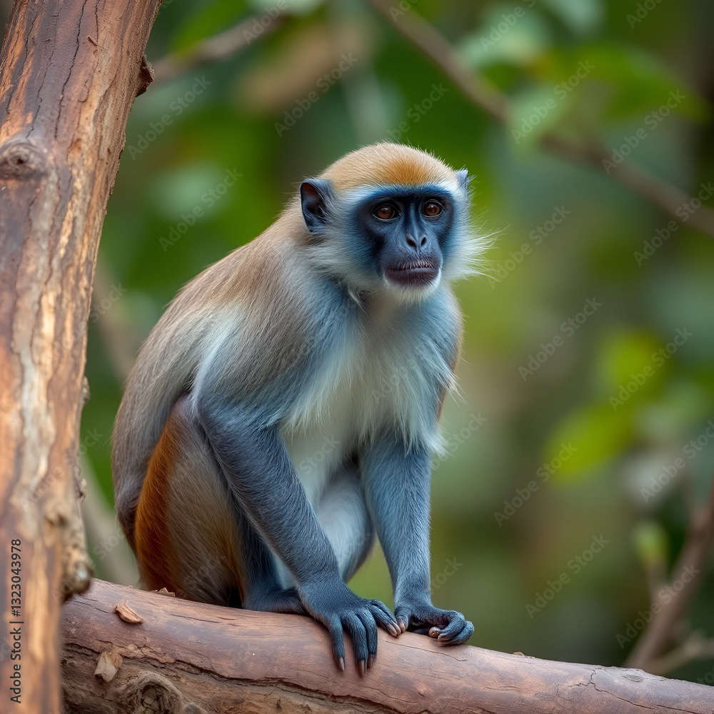 Obraz premium Blue Monkey - Cercopithecus mitis, Kenya, Africa