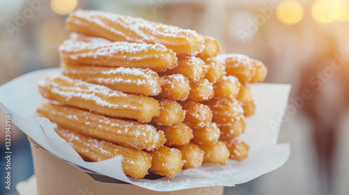 Golden Churros Stack: A mou...