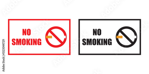 No smoking sign symbol. No smoking area. No smoking vector illustration. Do not smoking in this area. prohibitions ban sign symbol.