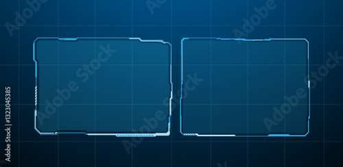 Futuristic touch screen of user interface. Modern technology box or frame concept. Vector illustration