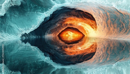 Wallpaper Mural Cave eye reflected in water Torontodigital.ca