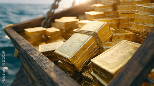 Gold Bars on a Boat: A clos...