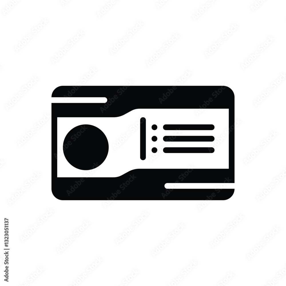 Black solid icon for business card Black solid icon for business card