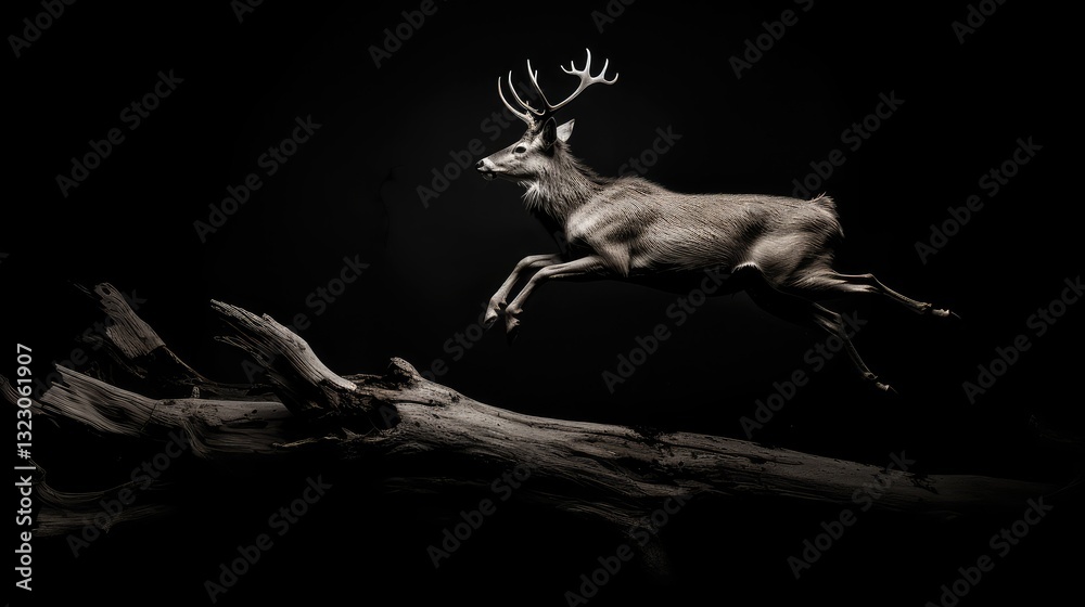 Fototapeta premium photo deer black and white