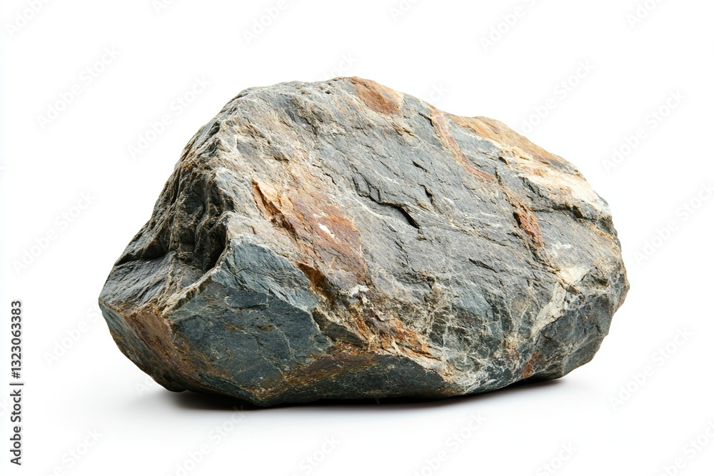 Gray and brown rough rock isolated on white background. Gray and brown rough rock isolated on white background.