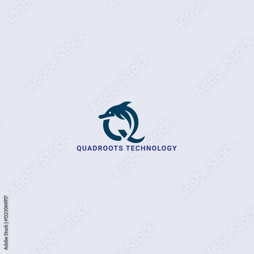 modern dolphin shape logo design 