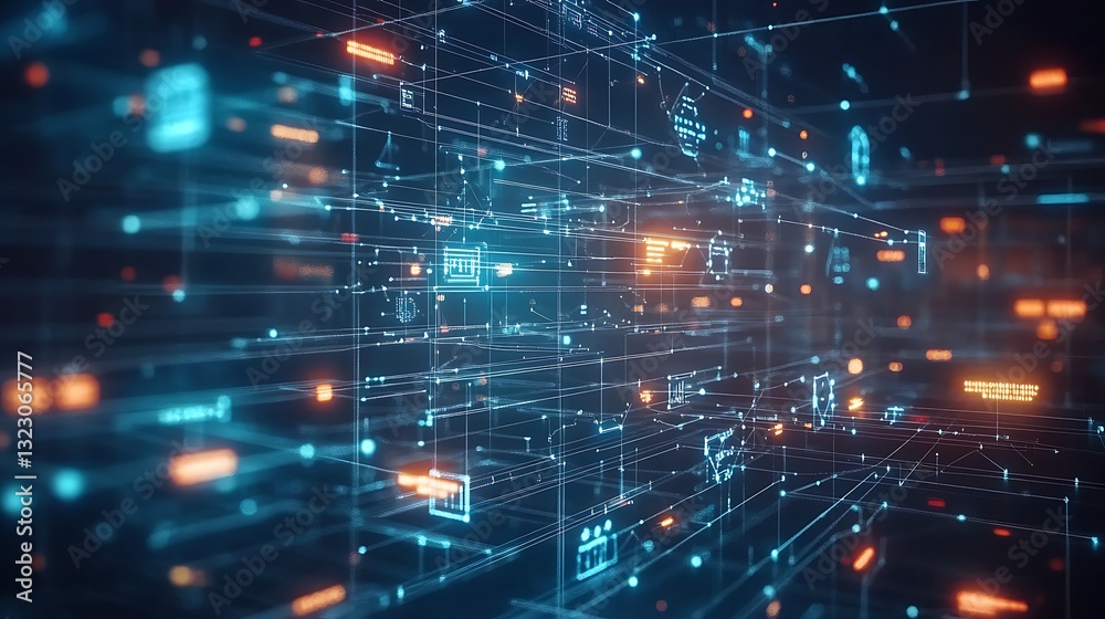 Digital blockchain technology with futuristic bitcoin network high resolution wallpaper Digital blockchain technology with futuristic bitcoin network high resolution wallpaper