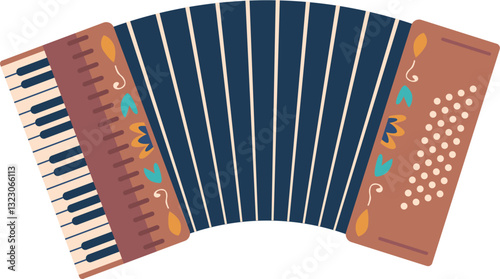 Mexican accordion traditional music instrument