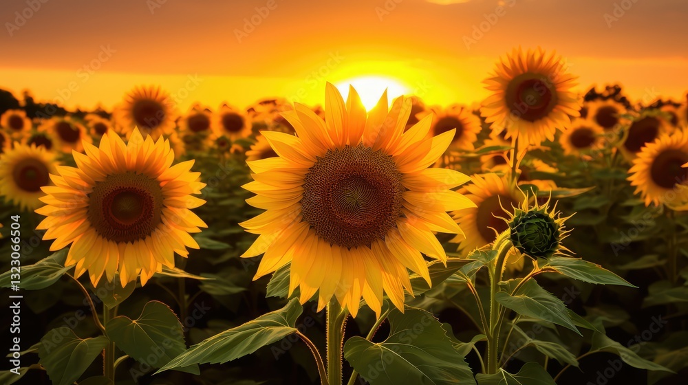 Obraz premium sungolden yellow flower backgrounds