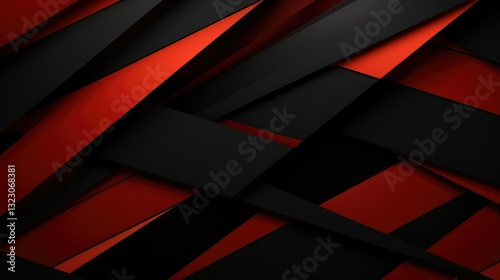 Wallpaper Mural movement geometric background black and red Torontodigital.ca
