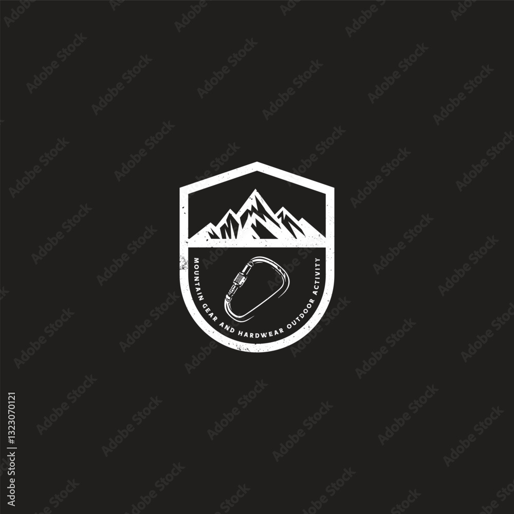 Fototapeta premium Mountain logo design inspiration, Mountain illustration, outdoor adventure . Vector graphic print for t shirt and other uses