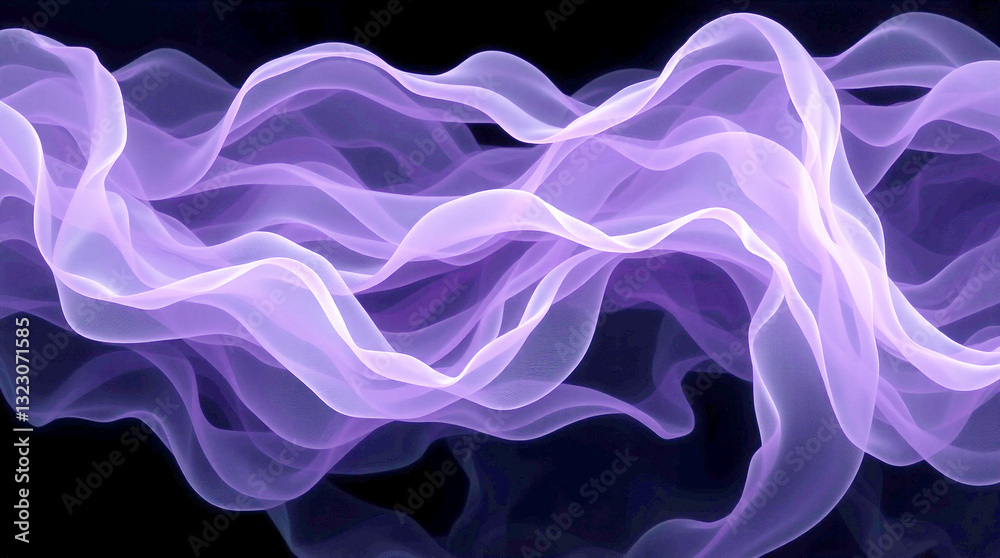 Obraz premium Purple abstract wave background modern design with copy space. Blue purple abstract dynamic wave on black background grainy vibrant color flow banner design poster cover header. Futuristic background