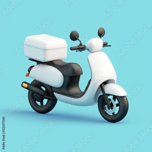 3D electric scooter icon