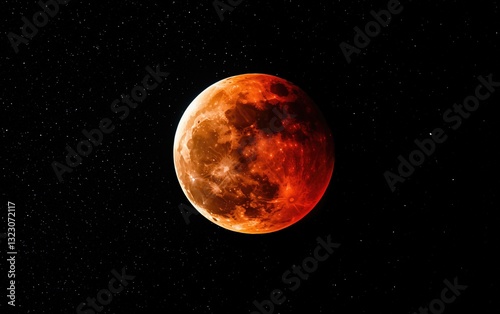 Lunar Eclipse Moon in Space