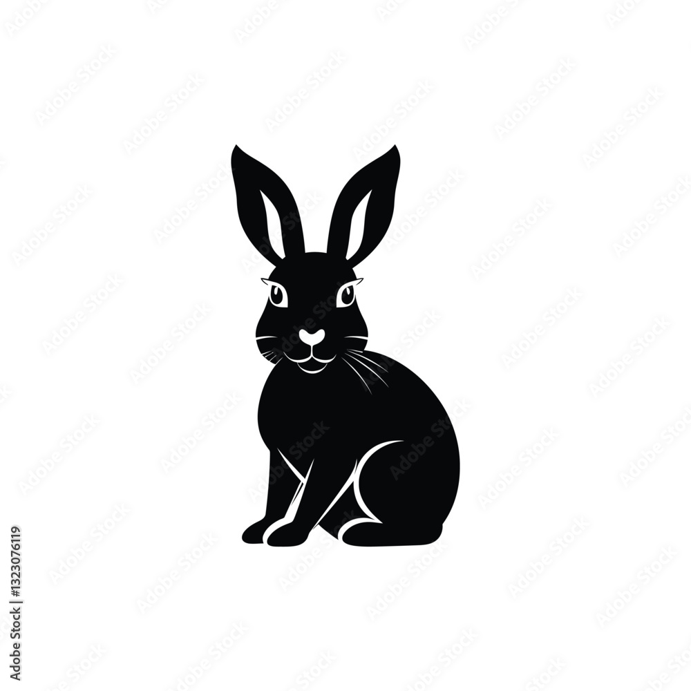 Obraz premium Silhouette of a rabbit
