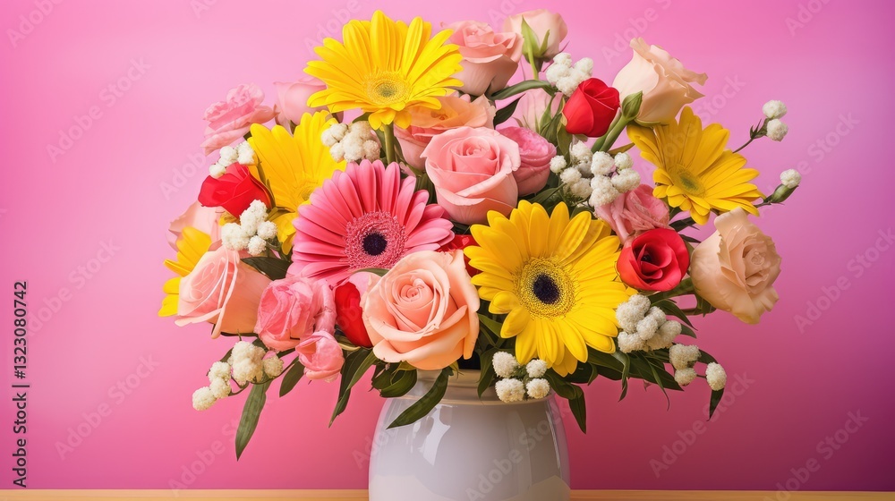 Obraz premium flowers yellow and pink