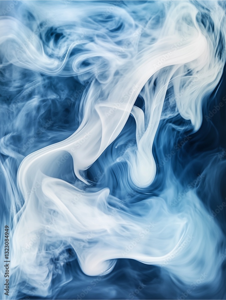 Abstract Smoke Swirls: Captivating swirls of white smoke against a gradient blue background, creating an ethereal and artistic display. The image evokes a sense of mystery and dynamic movement. Abstract Smoke Swirls: Captivating swirls of white smoke against a gradient blue background, creating an ethereal and artistic display. The image evokes a sense of mystery and dynamic movement.