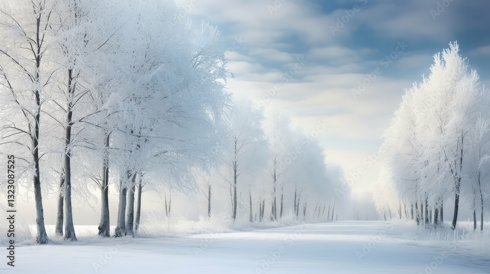 Fototapeta premium landscape silver shimmer